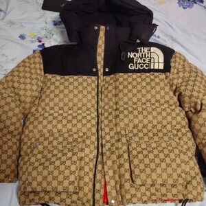 Gucci Tan and Black Puffer Jacket